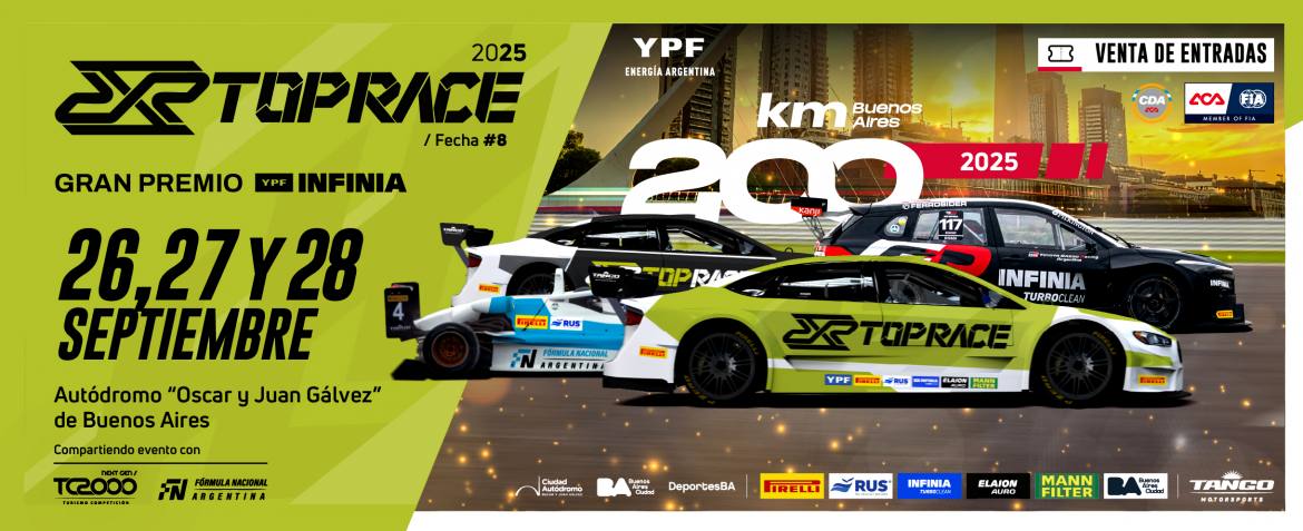 ¡Comprá tus entradas para los 200 Km de Buenos Aires “Gran Premio YPF INFINIA”! 