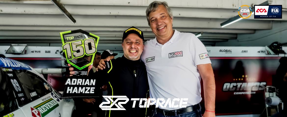 Octanos Competición: Adrián Hamze reconocido por las 150 carreras en el Top Race Series